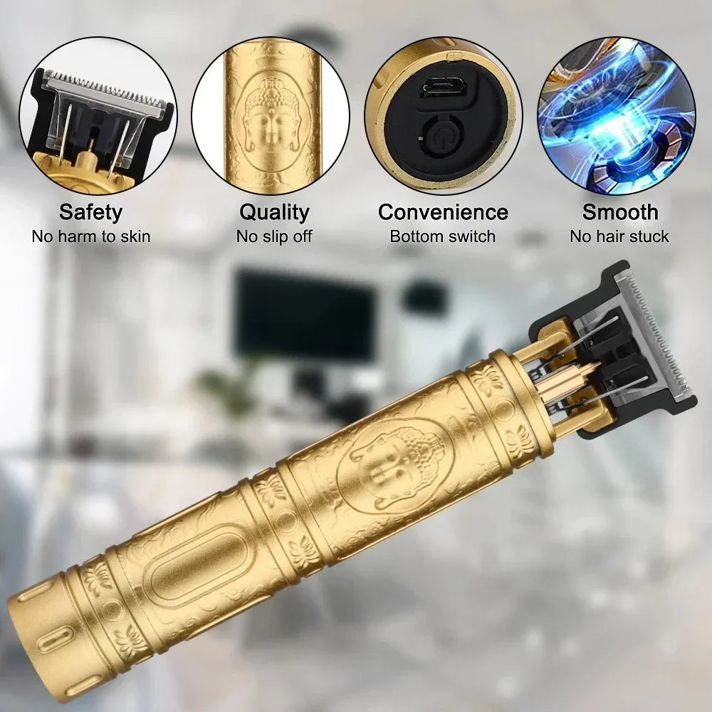 Nouvelle Tondeuse Vintage T9 2024 - Rasoir Électrique Rechargeable pour Hommes - Coupe-Cheveux, Taille-Barbe, Tondeuse à Cheveux Professionnelle - Promotion en Cours