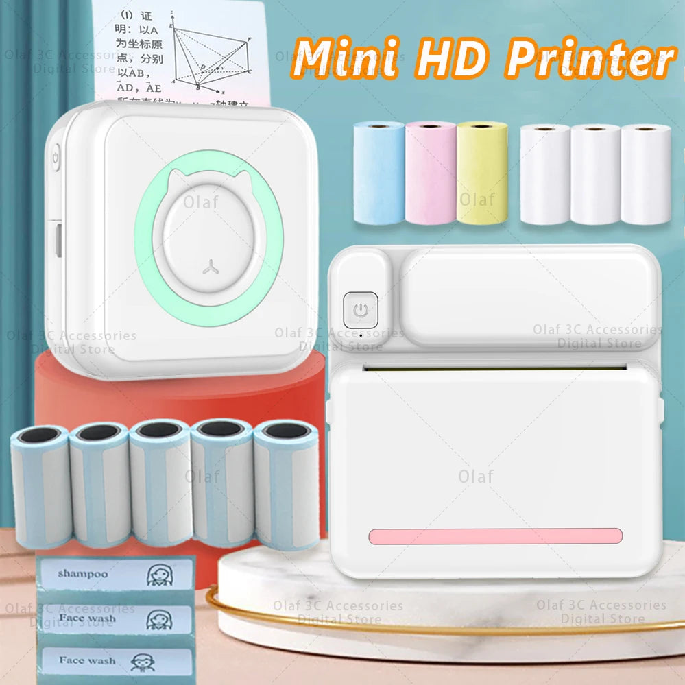 Mini Imprimante Portable Bluetooth à Étiquettes Adhésives 57MM