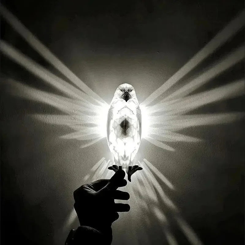 Lampe Murale en Forme d'Oiseau: Projecteur Créatif, Décor Moderne de Maison